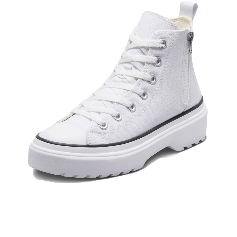 Converse Unisex Child Chuck Taylor All Star Lift Platform Shoes, White/Black 6